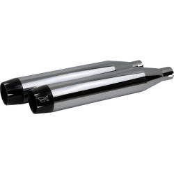 PartzBiz HD DS18011470 - Khrome Werks Chrome 3.5" Softail Slip-On Muffler Harley Milwaukee 8 FL FX 18-20 | 202500