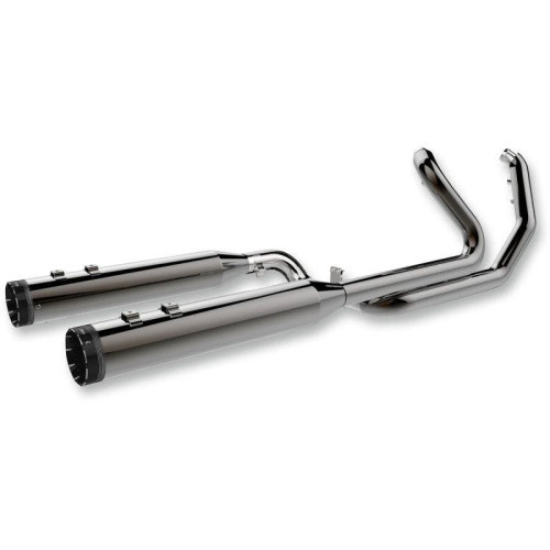 PartzBiz HD: 4413722-Khrome Werks Eclipse 2 Step Crossover Headers 4.5” Tracer Slip บน Harley FLH M8 | 201810A