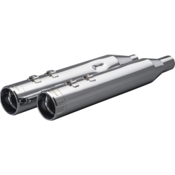 PartzBiz HD DS18011771 - Khrome Werks HP-Plus Chrome 4.5" Exhaust Mufflers for Harley Milwaukee 8 FLH 17- | 202925 PartzBiz HD DS18011771 - Khrome Werks HP-Plus Chrome 4.5" Exhaust Mufflers for Harley Milwaukee 8 FLH 17- | 202925