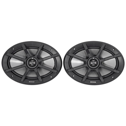 PartzBiz HD: 4413684-Kicker 40PS692 6x9 ” ลำโพงแฟริ่งมอเตอร์ไซค์โคแอกเซียลกันน้ำ 2Ohm 90W ระบบเสียงลำโพงเสียงวิทยุสเตอริโออัพเกรดฮาร์เลย์เดวิดสันรถจักรยานยนต์ bagger touring atv 4 ล้อแฮนด์บาร์