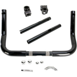 PartzBiz HD DS06013001 - Klock Werks Black / Chrome 10" Klip Hanger Handlebars Ape Hangers 08-18 FLH/X PartzBiz HD DS06013001 - Klock Werks Black / Chrome 10" Klip Hanger Handlebars Ape Hangers 08-18 FLH/X