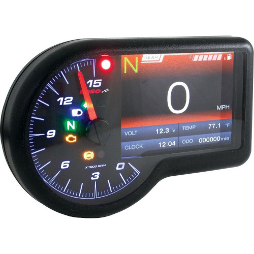 PartzBiz HD: 4413279-Koso RX-3 TFT GP Style มัลติฟังก์ชันมิเตอร์ Speedo Tach Universal 12V BA071000
