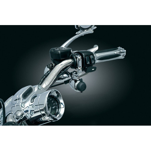 PartzBiz HD: 4413269-Kuryakyn 1483 Chrome Clutch / Brake Perch Handlebar Electrical Power Point Device Charger