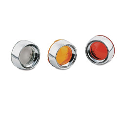 PartzBiz HD KA2107 - Kuryakyn 2107 Chrome Deep Dish Bullet Turn Signal Bezels Smoke Lens Harley | 2107 PartzBiz HD KA2107 - Kuryakyn 2107 Chrome Deep Dish Bullet Turn Signal Bezels Smoke Lens Harley | 2107