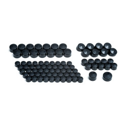 PartzBiz HD KA2465 - Kuryakyn 2465 Kool Kaps Black Bolt Covers Caps Engine Kit M8 Eight FLH & Softail PartzBiz HD KA2465 - Kuryakyn 2465 Kool Kaps Black Bolt Covers Caps Engine Kit M8 Eight FLH & Softail