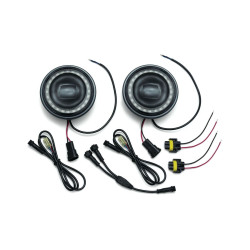 PartzBiz HD KA2467 - Kuryakyn 2467 Orbit Prism 4-1/2" LED Passing Lamps w/ Multi-Color Halo Harley 2001-1802 20011802 411742 PartzBiz HD KA2467 - Kuryakyn 2467 Orbit Prism 4-1/2" LED Passing Lamps w/ Multi-Color Halo Harley 2001-1802 20011802 411742