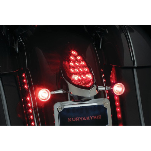 PartzBiz HD: 4413168-Kuryakyn 3128 Custom Rear Turn Signal & Plate Mount Chrome Indian Touring 14-20 PartzBiz HD: 4413168-Kuryakyn 3128 Custom Rear Turn Signal & Plate Mount Chrome Indian Touring 14-20