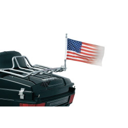 PartzBiz HD KA4254 - Kuryakyn 4254 Flag Pole w/ 1/2" Bar Vertical Mount Flag for Harley & Metric