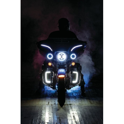 PartzBiz HD: 4413097-Kuryakyn 5064 Black Tracer LED Lower Fairing Lower Grills Lights Harley FLH/T 14-20 PartzBiz HD: 4413097-Kuryakyn 5064 Black Tracer LED Lower Fairing Lower Grills Lights Harley FLH/T 14-20