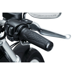 PartzBiz HD KA5921 - Kuryakyn 5921 Black 1" Hex Grips 96-19 Harley Dual Throttle Cable | 5921 PartzBiz HD KA5921 - Kuryakyn 5921 Black 1" Hex Grips 96-19 Harley Dual Throttle Cable | 5921