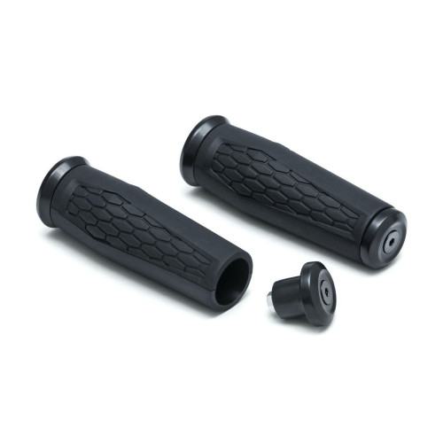 PartzBiz HD: 4412964-Kuryakyn 5927 Satin Black Universal Hex Grips 1" Diameter w/ Open Ends Harley Davidson 06302365 0630-2365 PartzBiz HD: 4412964-Kuryakyn 5927 Satin Black Universal Hex Grips 1" Diameter w/ Open Ends Harley Davidson 06302365 0630-2365