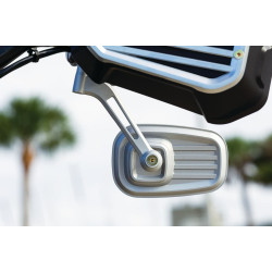 PartzBiz HD KA6654 - Kuryakyn 6654 Silver Dillinger Mirrors 3.5" x 5.5" Harley Davidson Universal 485181 adapter female fit custom chopper bagger cruiser best for PartzBiz HD KA6654 - Kuryakyn 6654 Silver Dillinger Mirrors 3.5" x 5.5" Harley Davidson Universal 485181 adapter female fit custom chopper bagger cruiser best for