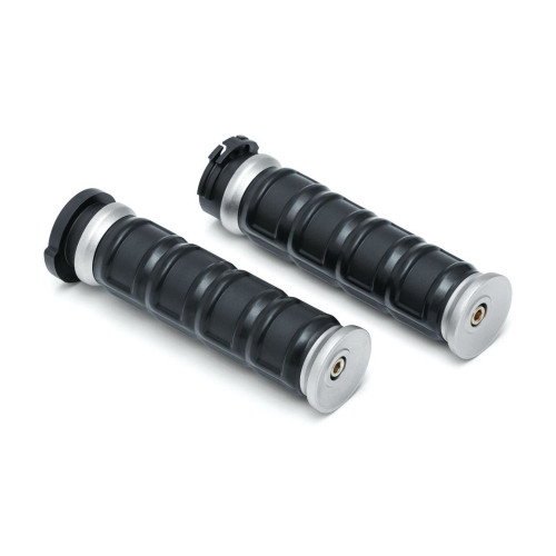 PartzBiz HD: 4412907-Kuryakyn 6672 Silver Dillinger Grips Harley Models with Dual Cable Throttle 0630-2589 06302589 485208 softail electra road street glide PartzBiz HD: 4412907-Kuryakyn 6672 Silver Dillinger Grips Harley Models with Dual Cable Throttle 0630-2589 06302589 485208 softail electra road street glide