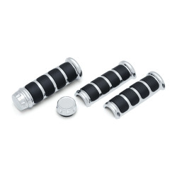 PartzBiz HD KA6780 - Kuryakyn 6780 ISO Handlebars Grips Chrome Harley w/ Heated Grips FLHT/R 08-20 PartzBiz HD KA6780 - Kuryakyn 6780 ISO Handlebars Grips Chrome Harley w/ Heated Grips FLHT/R 08-20