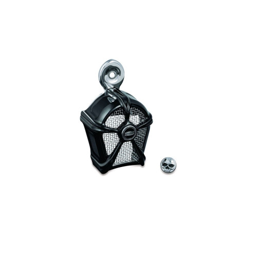 PartzBiz HD: 4412871-Kuryakyn 7297 Mach 2 Horn Cover Black with Chrome Mesh Harley Center Horn PartzBiz HD: 4412871-Kuryakyn 7297 Mach 2 Horn Cover Black with Chrome Mesh Harley Center Horn