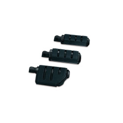 PartzBiz HD KA7561 - Kuryakyn 7561 Gloss Black Trident Large ISO-Pegs with Male Mount Adapters for Harley PartzBiz HD KA7561 - Kuryakyn 7561 Gloss Black Trident Large ISO-Pegs with Male Mount Adapters for Harley