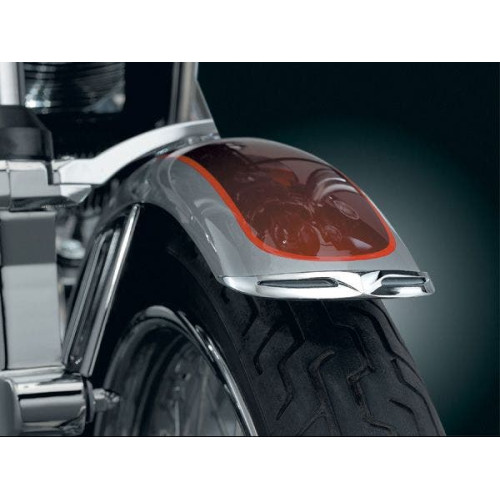 PartzBiz HD: 4412777-Kuryakyn 9012 Chrome Narrow Glide Front Fender Tip XL Dyna Softail PartzBiz HD: 4412777-Kuryakyn 9012 Chrome Narrow Glide Front Fender Tip XL Dyna Softail