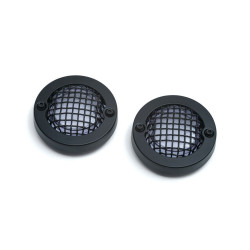 PartzBiz HD KA6545 - Kuryakyn Black Mesh Bullet Turn Signal Bezels Smoke Lens for Harley | 6545 PartzBiz HD KA6545 - Kuryakyn Black Mesh Bullet Turn Signal Bezels Smoke Lens for Harley | 6545