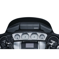 PartzBiz HD KA5261 - Kuryakyn Black Vinyl Batwing Fairing Pouch Bag for Harley FLH/T 14-17 | 5261