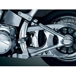PartzBiz HD KA7773 - ฝาครอบเฟรม Kuryakyn Chrome Boomerang สำหรับ 08-up Softail | 7773