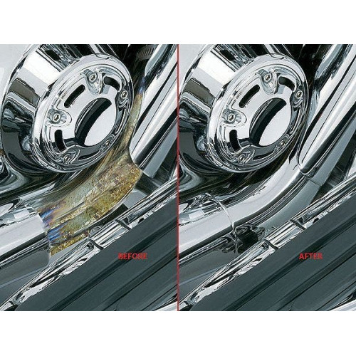 PartzBiz HD: 4412585-Kuryakyn Chrome Bridge the Gap Heat Shield Cover Harley Touring 93-08 Head Pipe | 9196