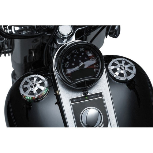 PartzBiz HD: 4412566-Kuryakyn Chrome Alley Cat LED Fuel & Battey Gauge สำหรับ Harley 96-16 FL FX XL | 7381 PartzBiz HD: 4412566-Kuryakyn Chrome Alley Cat LED Fuel & Battey Gauge สำหรับ Harley 96-16 FL FX XL | 7381