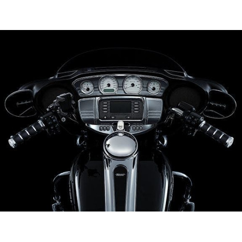 PartzBiz HD: 4412574-Kuryakyn Chrome Batwing Dash Switch Panel Accent Cover Harley 14-17 7283