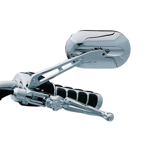 PartzBiz HD: 4412483-Kuryakyn Chrome Long Stem Magnum Plus Large Head Mirrors Convex Glass Pair