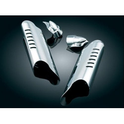 PartzBiz HD KA7213 - Kuryakyn Chrome Lower Leg Deflector Shields for Harley Touring 84-99 FLH | 7213 PartzBiz HD KA7213 - Kuryakyn Chrome Lower Leg Deflector Shields for Harley Touring 84-99 FLH | 7213