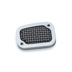 PartzBiz HD KA6536 - ฝาครอบแม่ปั๊มเบรกตาข่าย Chrome Kuryakyn สำหรับ Harley 15-17 Softail | 6536