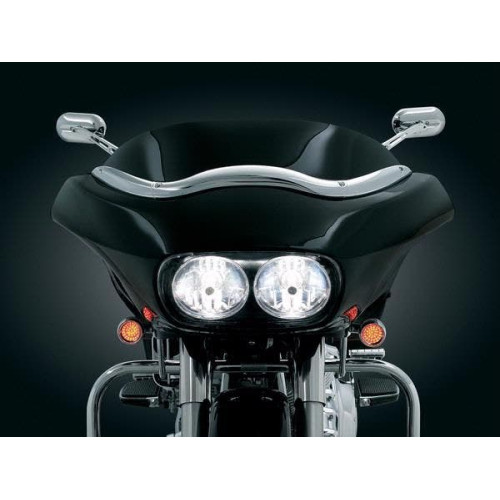PartzBiz HD: 4412363-Kuryakyn 1370 Chrome Windshield Trim for Harley Road Glide FLTR '98-'13 PartzBiz HD: 4412363-Kuryakyn 1370 Chrome Windshield Trim for Harley Road Glide FLTR '98-'13
