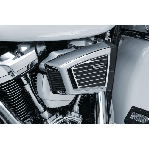 PartzBiz HD: 4412372-Kuryakyn Classic Black & Chrome Faceplate สำหรับ Harley Hypercharger ES Air Cleaner 9369 PartzBiz HD: 4412372-Kuryakyn Classic Black & Chrome Faceplate สำหรับ Harley Hypercharger ES Air Cleaner 9369