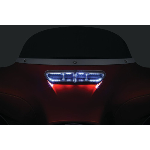 PartzBiz HD: 4412211-Kuryakyn Gloss Black LED แฟริ่ง Vent Accent สำหรับ '14-'16 Touring & Trike 5056 PartzBiz HD: 4412211-Kuryakyn Gloss Black LED แฟริ่ง Vent Accent สำหรับ '14-'16 Touring & Trike 5056