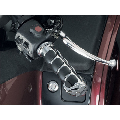 PartzBiz HD: 4412123-Kuryakyn ISO-Grips พร้อม Chrome Accents สำหรับ Honda Goldwing GL1800 F6B | 6180 PartzBiz HD: 4412123-Kuryakyn ISO-Grips พร้อม Chrome Accents สำหรับ Honda Goldwing GL1800 F6B | 6180