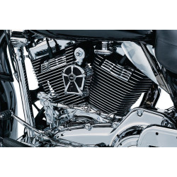 PartzBiz HD KA7296 - Kuryakyn 7296 Mach 2 Horn Cover Chrome w/ Black Mesh Harley 95-18 PartzBiz HD KA7296 - Kuryakyn 7296 Mach 2 Horn Cover Chrome w/ Black Mesh Harley 95-18