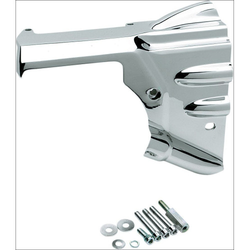 PartzBiz HD: 4411995-Kuryakyn Chrome Transmission Shroud Cover สำหรับ Harley 02-06 Touring Stock หรือ Dual | 8201 PartzBiz HD: 4411995-Kuryakyn Chrome Transmission Shroud Cover สำหรับ Harley 02-06 Touring Stock หรือ Dual | 8201
