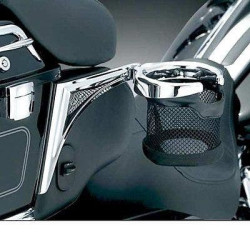 PartzBiz HD KA1692 - Kuryakyn Chrome Passenger Drink Holder Basket For Harley 1692 Flhtk Flhtcutg - 1692 PartzBiz HD KA1692 - Kuryakyn Chrome Passenger Drink Holder Basket For Harley 1692 Flhtk Flhtcutg - 1692
