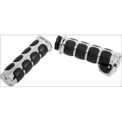 PartzBiz HD KA6228 - Kuryakyn Chrome ISO-Grips W/ Throttle Boss (pr) for Harley Throttle By Wire | 6228 PartzBiz HD KA6228 - Kuryakyn Chrome ISO-Grips W/ Throttle Boss (pr) for Harley Throttle By Wire | 6228