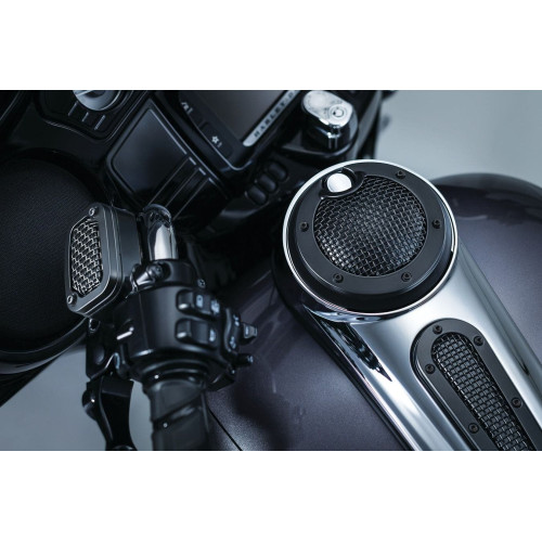 PartzBiz HD: 4411891-Kuryakyn Satin Black Mesh Grill Dash Insert for Harley Street / Road Glide 08-17 | 6506 PartzBiz HD: 4411891-Kuryakyn Satin Black Mesh Grill Dash Insert for Harley Street / Road Glide 08-17 | 6506