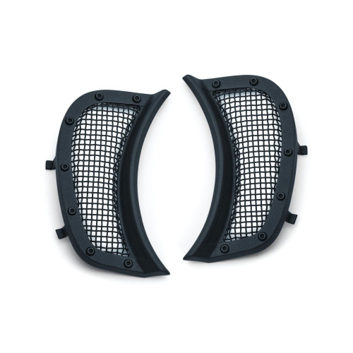 PartzBiz HD: 4411892-Kuryakyn ซาตินสีดำตาข่ายไฟหน้า Vent Accents สำหรับ Harley Road Glide FLTR 15-18 6519 PartzBiz HD: 4411892-Kuryakyn ซาตินสีดำตาข่ายไฟหน้า Vent Accents สำหรับ Harley Road Glide FLTR 15-18 6519
