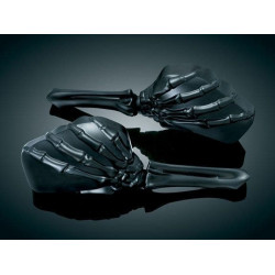 PartzBiz HD KA1758 - Kuryakyn Skeleton Hand Mirrors-Black | 1758 PartzBiz HD KA1758 - Kuryakyn Skeleton Hand Mirrors-Black | 1758