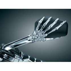 PartzBiz HD KA1759 - Kuryakyn Skeleton Hand Mirrors-Black & Chrome | 1759 PartzBiz HD KA1759 - Kuryakyn Skeleton Hand Mirrors-Black & Chrome | 1759