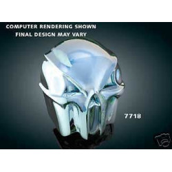 PartzBiz HD ka7718 - Kuryakyn 7718 Chrome Skull Horn Cover Harley Cow Bell Horn Cover 92-18 PartzBiz HD ka7718 - Kuryakyn 7718 Chrome Skull Horn Cover Harley Cow Bell Horn Cover 92-18