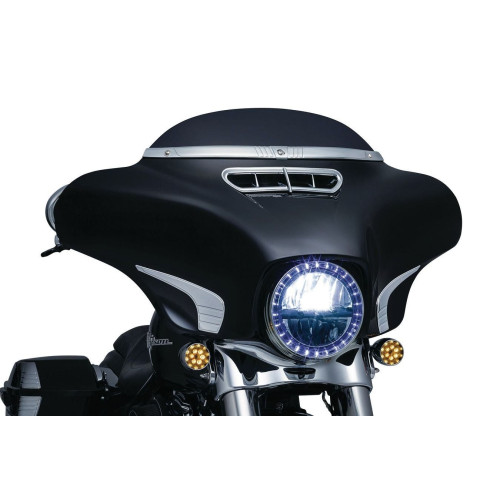 PartzBiz HD: 4411807-Kuryakyn Chrome Tri-Line Fairing Accent สำหรับ 14-20 Harley Touring & Trike PartzBiz HD: 4411807-Kuryakyn Chrome Tri-Line Fairing Accent สำหรับ 14-20 Harley Touring & Trike