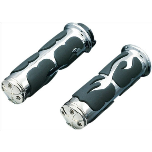 PartzBiz HD: 4411797-Kuryakyn Chrome Universal ISO-Flame Grips สำหรับแฮนด์บาร์ขนาด 1” (pr) | 6262 PartzBiz HD: 4411797-Kuryakyn Chrome Universal ISO-Flame Grips สำหรับแฮนด์บาร์ขนาด 1” (pr) | 6262