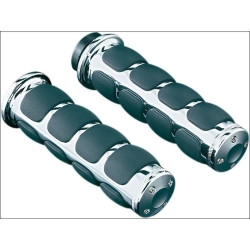 PartzBiz HD KA6241 - Kuryakyn Chrome ISO Hand Grips Metric Cruisers 7/8" Bars Can-Am Honda Yamaha | 6241 PartzBiz HD KA6241 - Kuryakyn Chrome ISO Hand Grips Metric Cruisers 7/8" Bars Can-Am Honda Yamaha | 6241