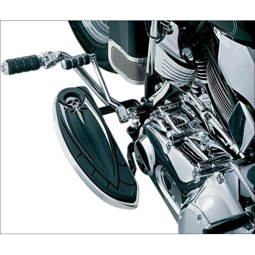 PartzBiz HD: 4411781-Kuryakyn 4566 Chrome Zombie Driver Floorboard Covers 84-18 Harley Traditional Boards 
