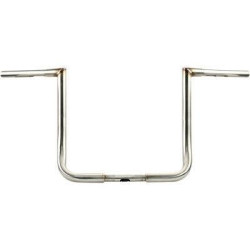 PartzBiz HD DS06015406 - LA Choppers 1-1/4" Twin Peaks Touring 14" Handlebar Stainless Harley 81-20 LA-7361-14SS FLTR ROAD GLIDE KING