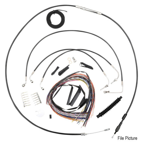 PartzBiz HD: 4411666-La Choppers Black Complete Cable Brake Line Kit 12-14 Bars Harley Softail 18-Up PartzBiz HD: 4411666-La Choppers Black Complete Cable Brake Line Kit 12-14 Bars Harley Softail 18-Up