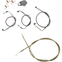 PartzBiz HD DS06620783 - LA Choppers 12-14 Stock Mini Ape Hanger DD Cables Line Kit Harley Softail 18-Up